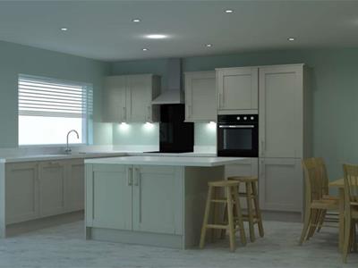 Kitchen, Living and Dining Room